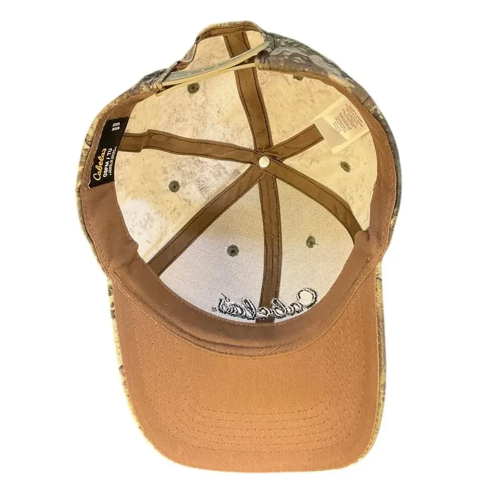 Cabela's Camo Snapback Hat Hunting Cap Mossy Oak Style Camouflage OSFM